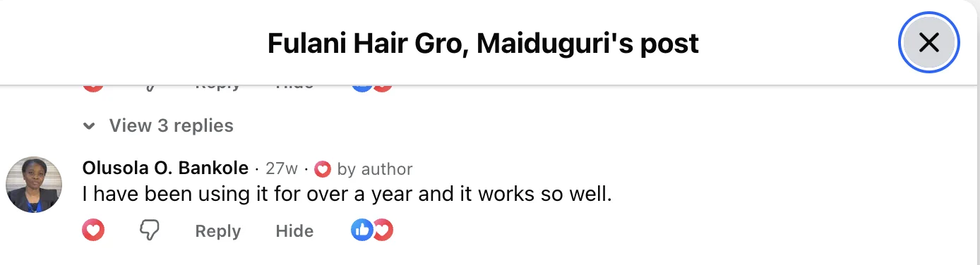 Fulani Hair Gro result 4